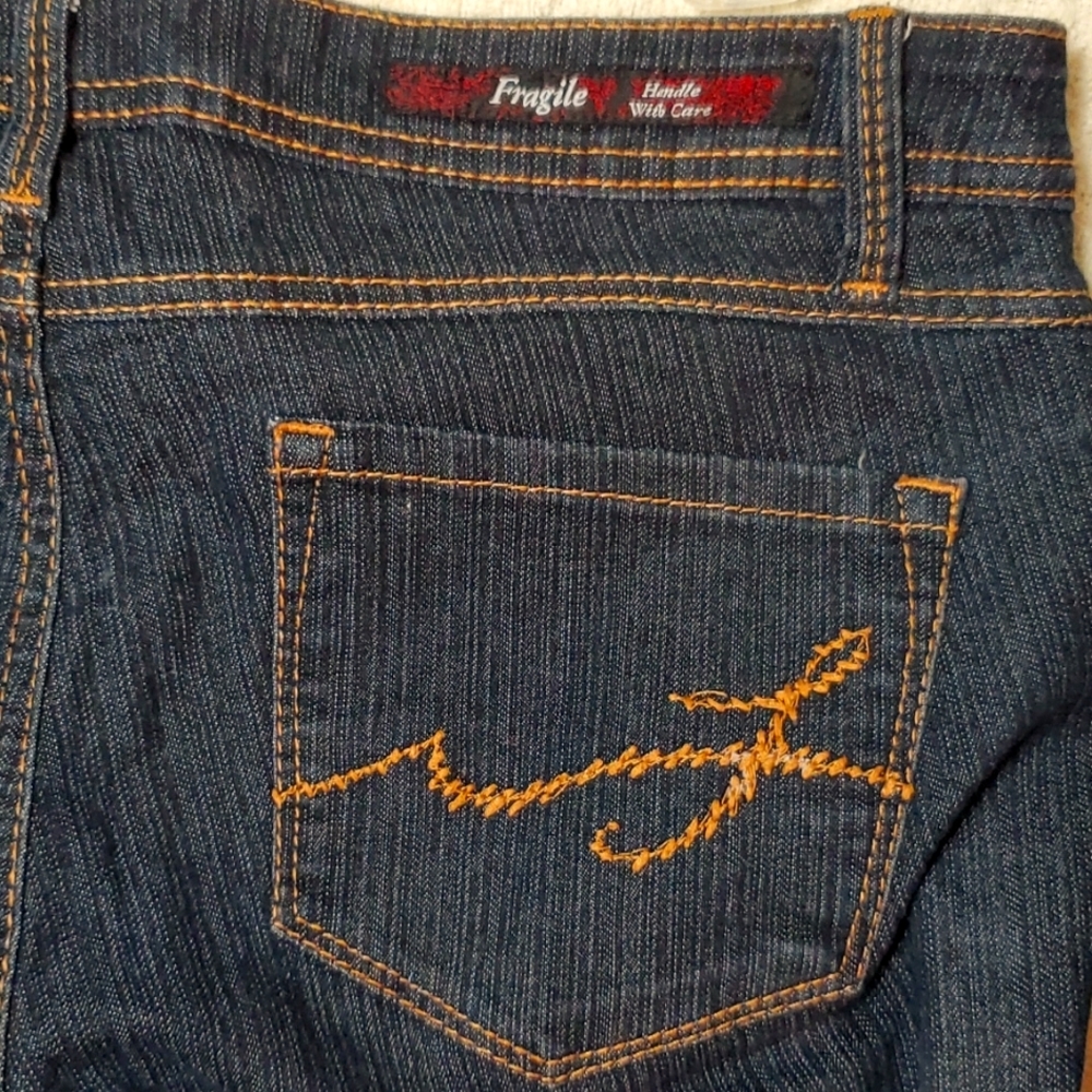 FRAGILE straight leg jeans black rinse.  New sz 9 - Picture 5 of 7